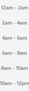 Placeholder block of time slots between 12am and 12pm